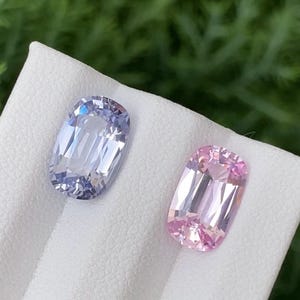 5.52 ct. Natural pink Spinel, blue Spinel (certified) Burmese Spinel, Unheated Spinel, Faceted Spinel, Loose gemstone for jewelry making.