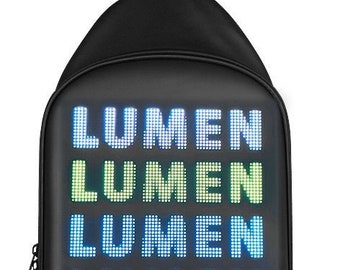 Personalisierbare LED Matrix Schultertasche