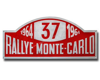ラリーモンテカルロ　看板 パーソナライズされたラリーモンテカルロプレートサイン WRC ガレージ