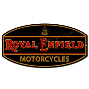 Royal Enfield profilierte Metallwandschilder. 31cmx50cm