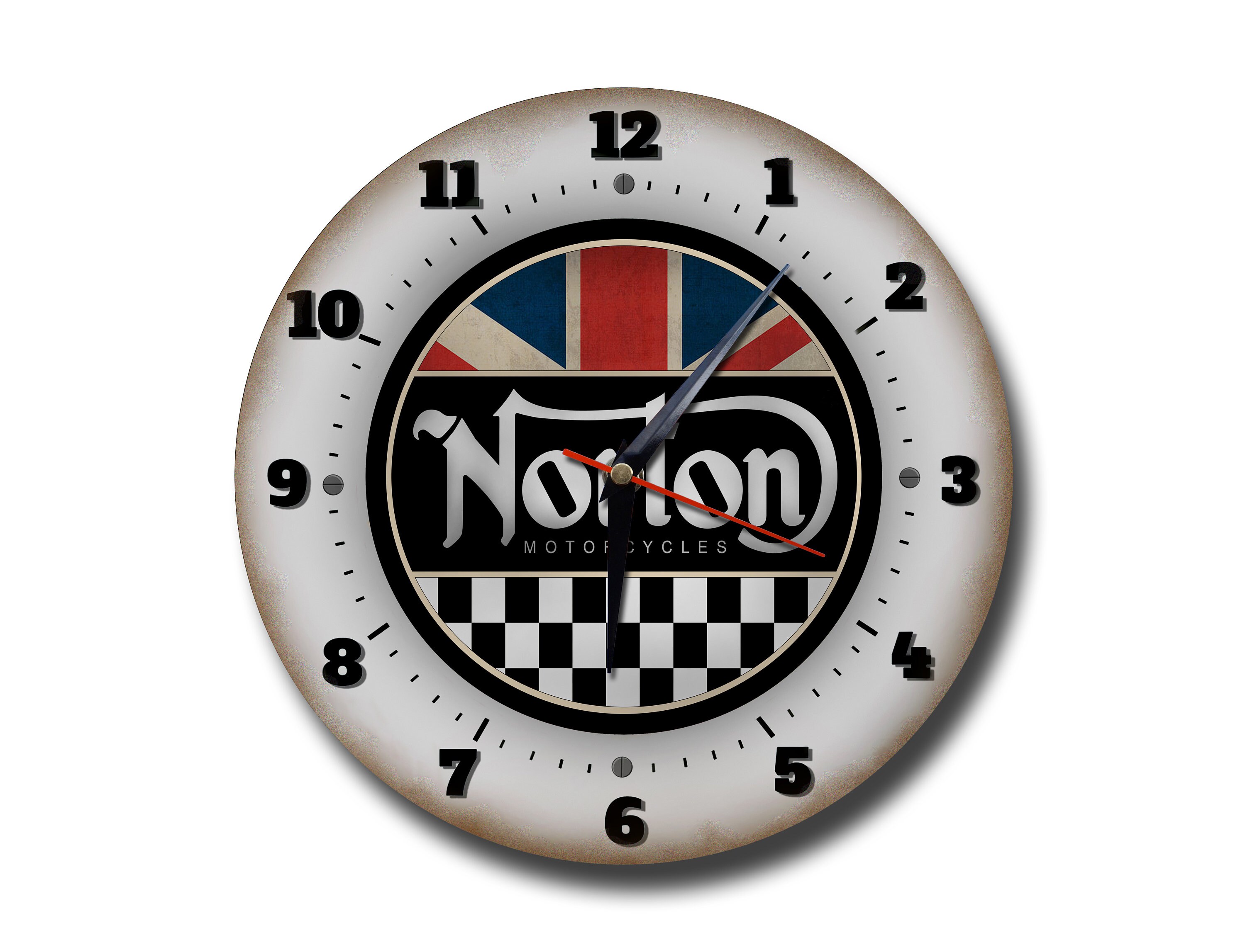 Norton Motorcycles 250mm diameter metal wall clock. Etsy
