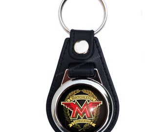 Matchless motorcycle round key ring / fob.