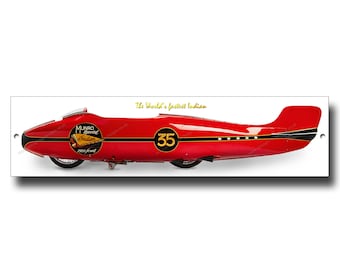 The World's Fastest Indian metal display sign / wall decor.