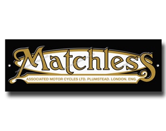 Matchless Motorcycles metal display sign / garage wall decor.