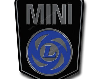Reproduktion Leyland Mini Metallschild. Größe 15"x 11,5"