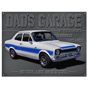 Dad&#39;s garage no tool like an old tool metal sign size 16&quot;x12&quot;