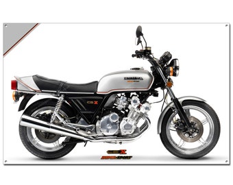 1979 Plata CBX 1000 Z Super Sport motocicleta arte cartel de metal tamaño 12 "x 19,5"