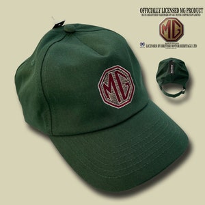 MG Racing Green Cotton Baseball Cap. Embroidered MG marque.