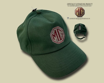 MG Racing Green Cotton Baseball Cap. Embroidered MG marque.