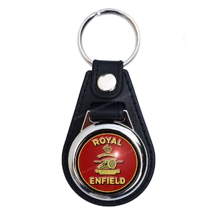 Royal Enfield round key ring / fob.