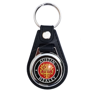 Austin Healey ronde sleutelhanger.