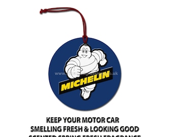 Klassischer Michelin-Reifen-Lufterfrischer zum Aufhängen.