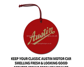 Klassischer Austin Motor Car Lufterfrischer zum Aufhängen.