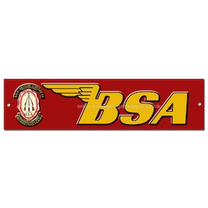 BSA Motorrad Company hochwertiges Metallschild / Wanddekor.