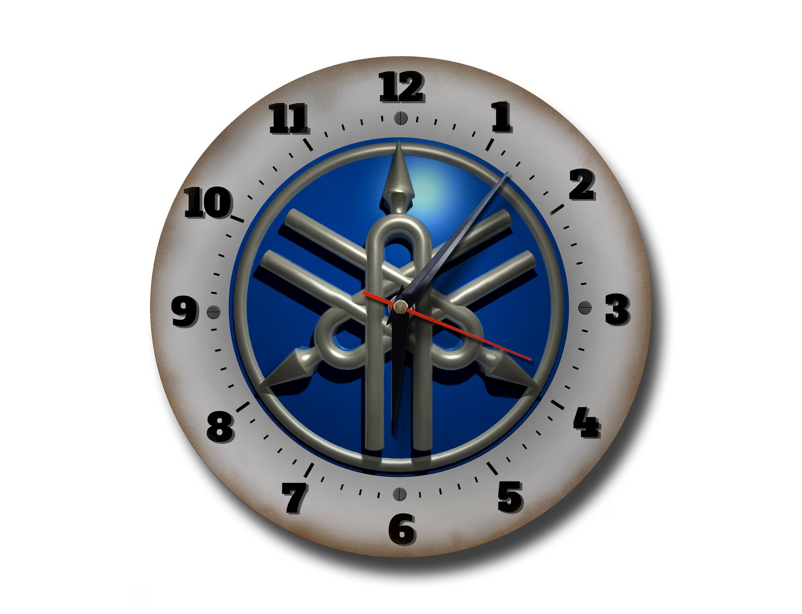 Yamaha Motorcycles 250mm diameter metal wall clock. Etsy