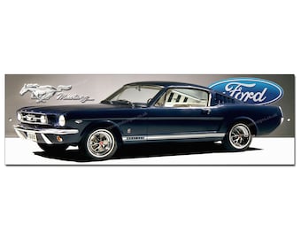 "1966 Ford mustang ""Garage Man Cave"" Metallschild 6"x50""