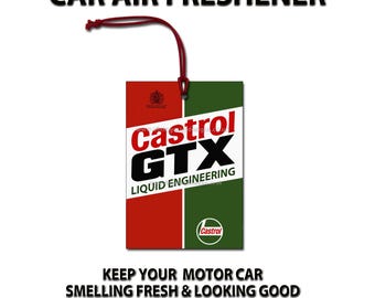 Klassischer Castrol Gtx Auto-hängender Lufterfrischer.