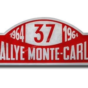 Rally Monte Carlo 37 Paddy Hopkirk Machine Cut metal sign size 16"x 7"