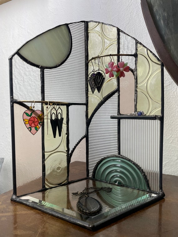 Glass jewelry deals holder
