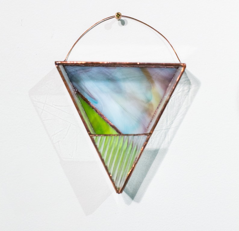 Midnight Mojito Purple /& Green Stained Glass Wall-Hanging Planter