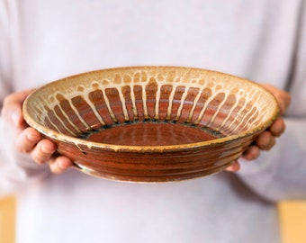 Large Pasta Serving Bowl, Decorative Bowl Centerpiece, Handmade Ceramic Bowl, Large Stoneware Bowl, Ceramic Baking Dish, Ceramic Fruit Bowl