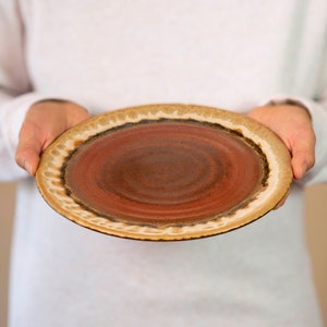 Ceramic Dinner Plate 10”, Pottery Plates, Wheel Thrown Pottery Dinnerware, Ceramic Tableware, Handmade Dinnerware, Stoneware Dinnerware Set