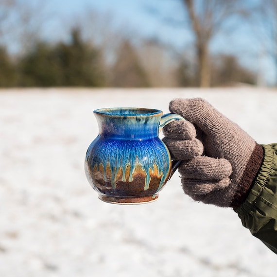 11 oz Blue Round Coffee Mug