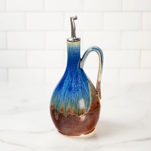 Ceramic Olive Oil Dispensers / Olive Oil Bottle / Ceramic Oil Bottle & Vinegar Dispenser/ Ceramic Oil Cruet/ Olive Oil Pourer/ Cooking Gifts