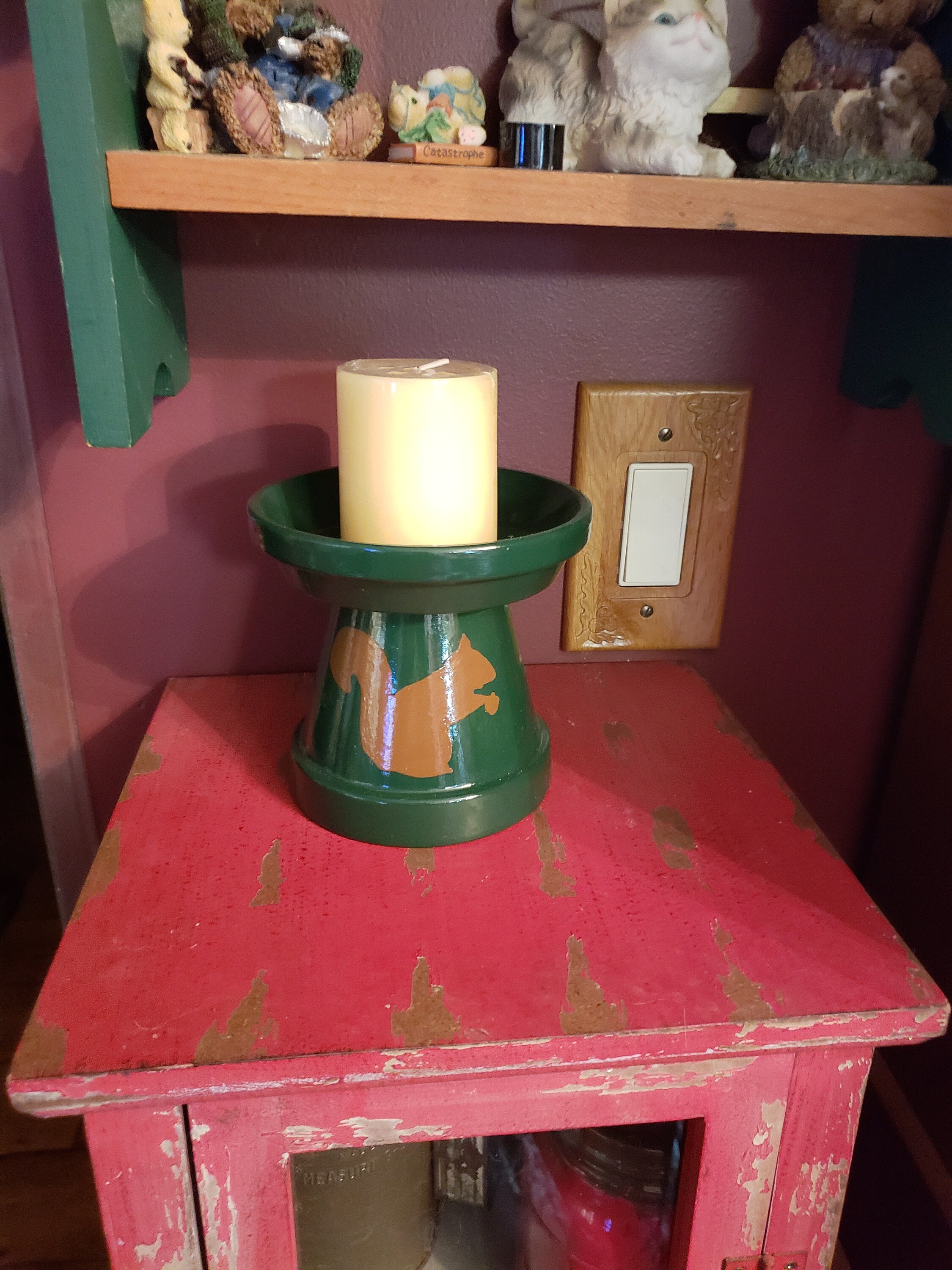 Squirrel Candle Holder Etsy