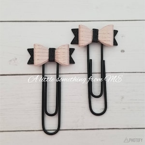 Bookmark, planner accessories, book accessories, journal accessories, bows, planner clip, paper holder,