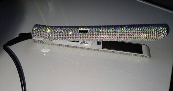 Bedazzled Flatirons Rhinestone Flat Iron Titanium Hair Straightener Professional  main image 3