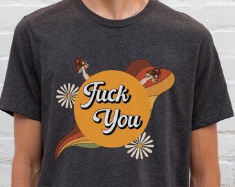 Sarcastic Retro Graphic Tee: Funny Hippie Boho Style