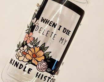 Book Lover Iced Coffee Glass: Funny Smut Reader Gift (16 oz)