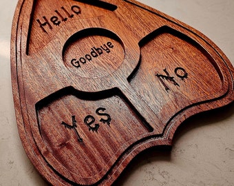 Sapele Hardwood Planchette Serving Tray: Gothic Witchy Decor