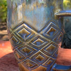 Blue Geo Diamond Mug Cup image 6