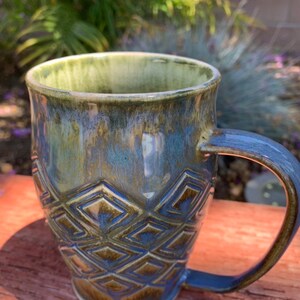 Blue Geo Diamond Mug Cup image 8