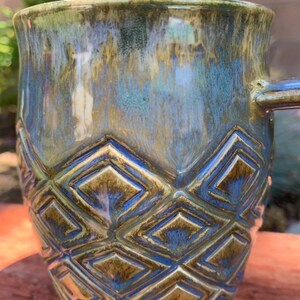 Blue Geo Diamond Mug Cup image 7