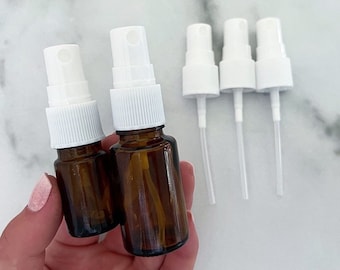 Spray Tops for Essential Oils | fits 5ml & 15ml Essential Oil Bottles | Set of 3 White Spray Tops for Essential Oil Bottles