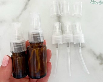 Spray Tops for Essential Oils | fits 5ml & 15ml Essential Oil Bottles | Set of 3 Black Spray Tops for Essential Oil Bottles