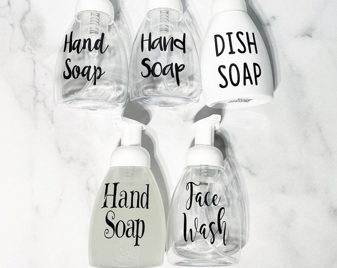 Foaming Soap Bottle Labels Hand Soap Label Face Wash Label Etsy