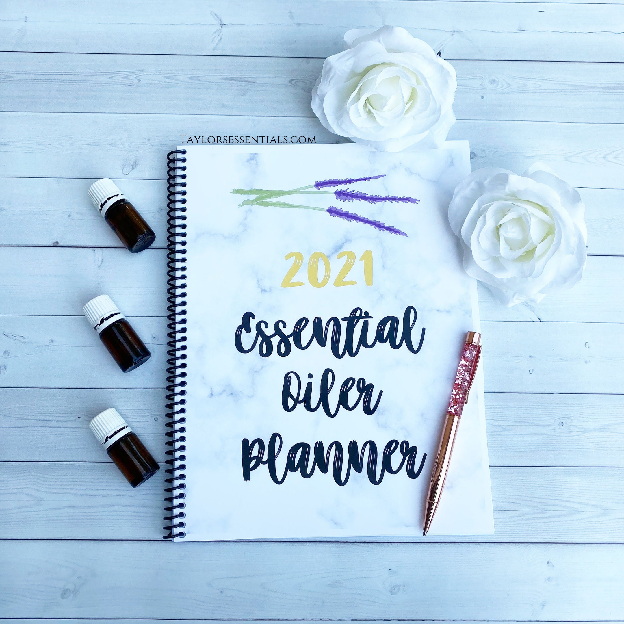 The Essential Oiler Planner 2021 12 Month Calendar Planner Etsy