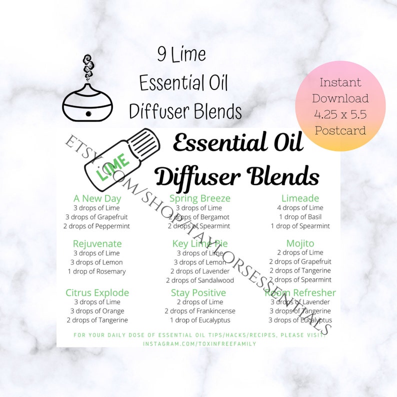 Lime Diffuser Blends Lime Essential Oil Diffuser Blend Etsy