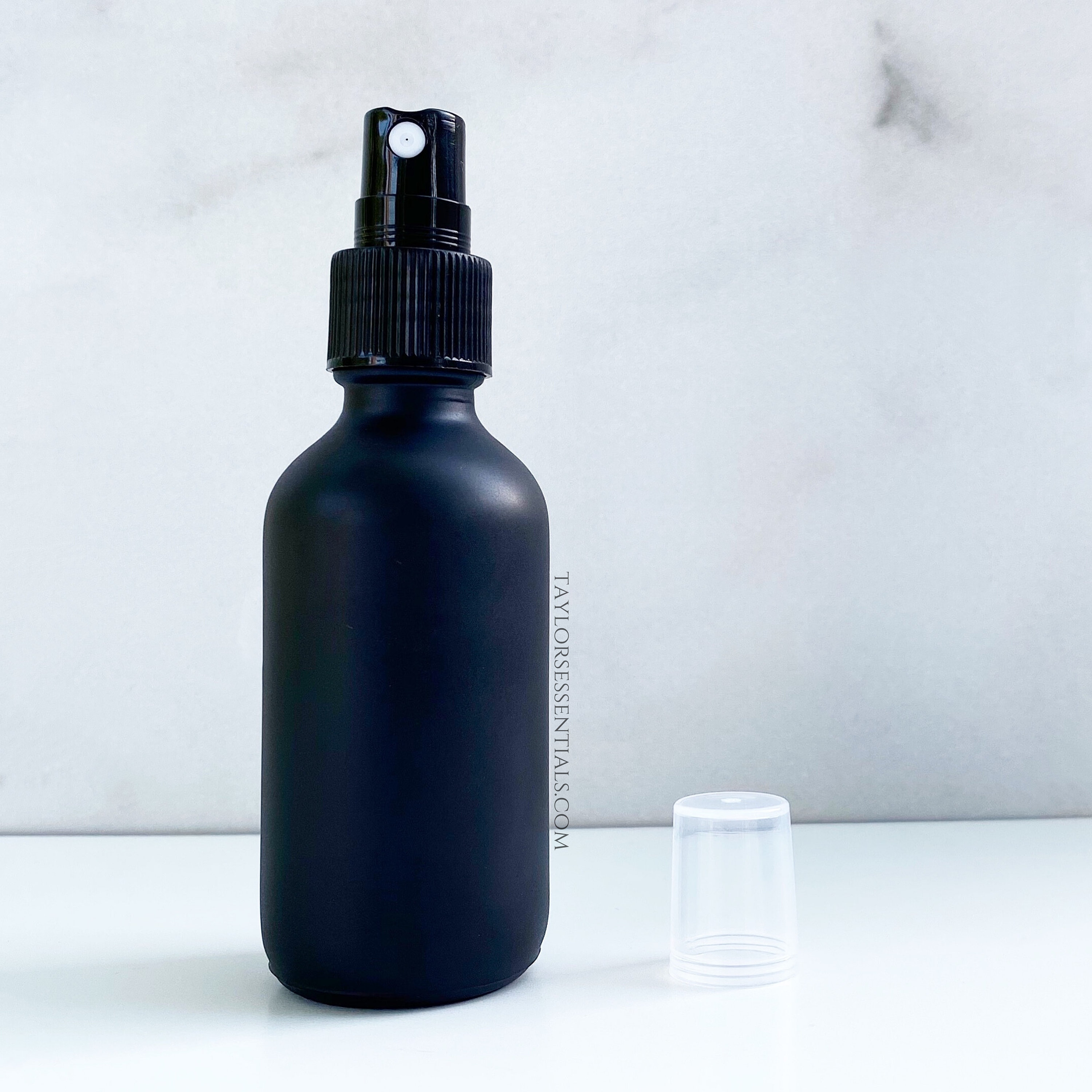 2 Oz Matte Black Glass Spray Bottle With Custom Vinyl Label Etsy