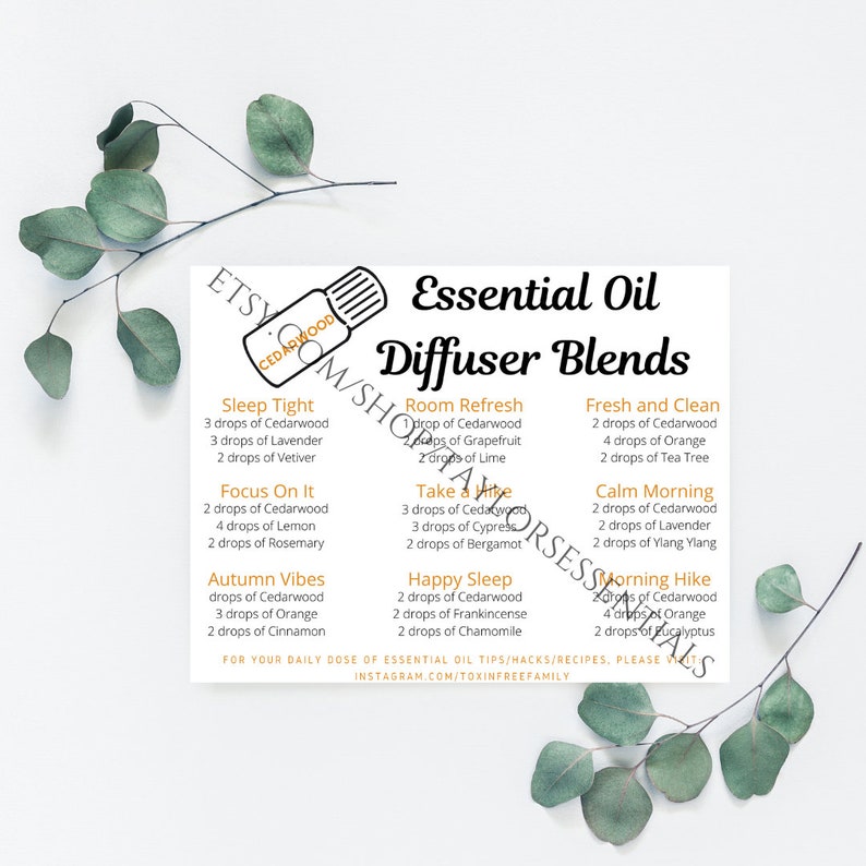 Cedarwood Diffuser Blends Cedarwood Essential Oil Diffuser Etsy