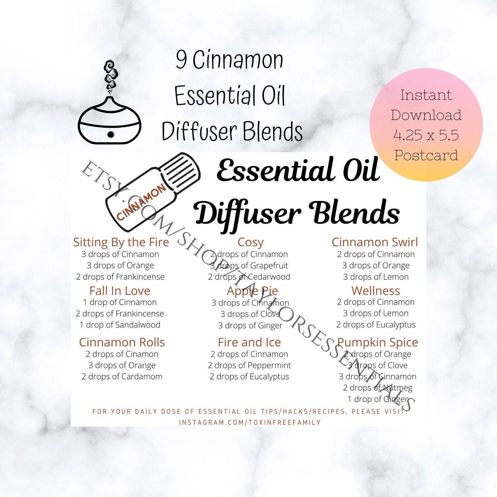 Cinnamon Diffuser Blends Cinnamon Essential Oil Diffuser Etsy Singapore