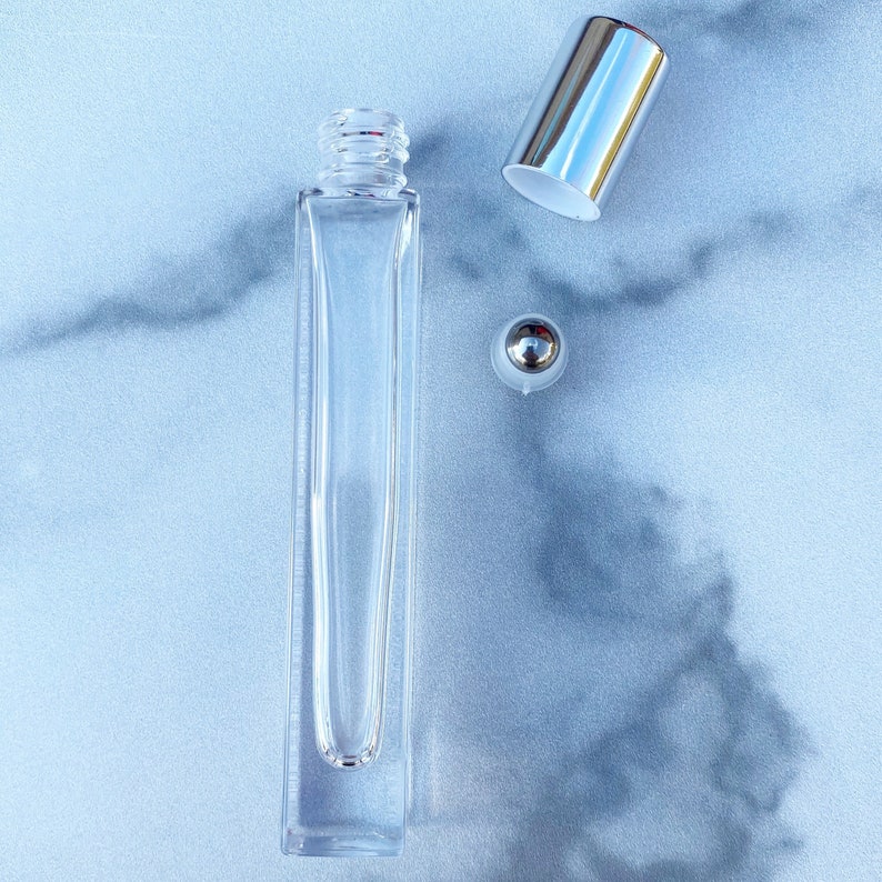 10 Ml EMPTY Premium Tall Square Roller Bottle With Customized Etsy