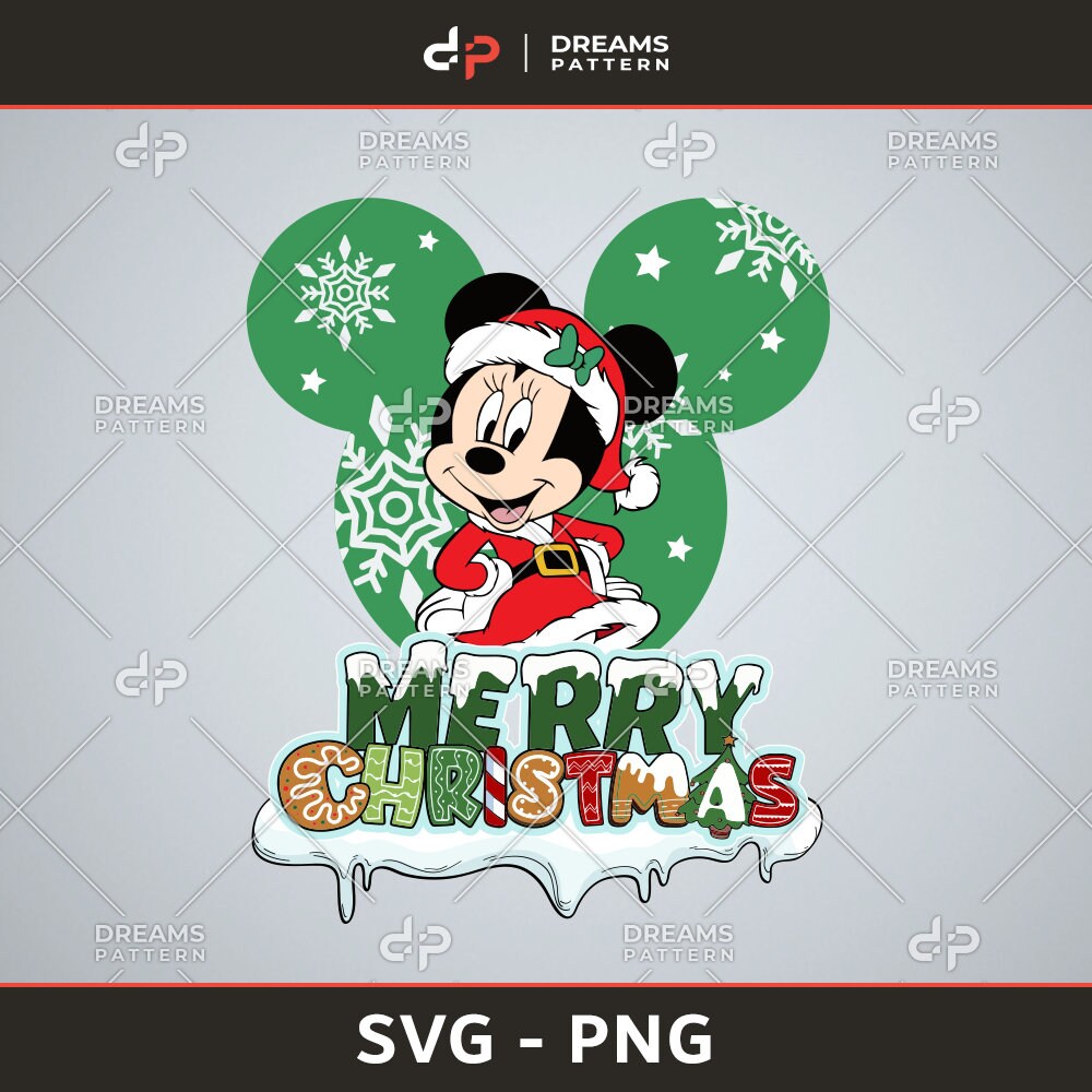 Merry Christmas 2024 Bundle SVG PNG, 6 Christmas Mouse Sublimation