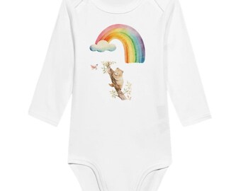 Bear under the Rainbow Baby Long Sleeve Bodysuit