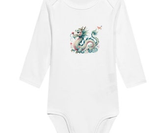 Chinese Dragon Baby Long Sleeve Bodysuit