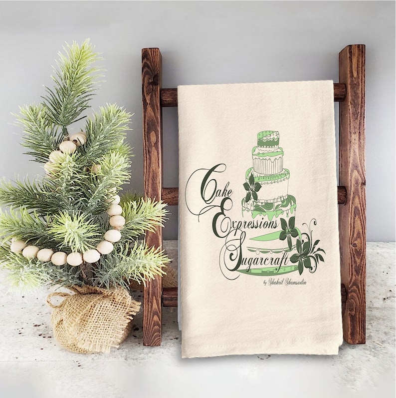 Custom Printed Natural Flour Sack Tea Towels - Your Art or Text, 30 x 30 Personalized Kitchen Towel image 6